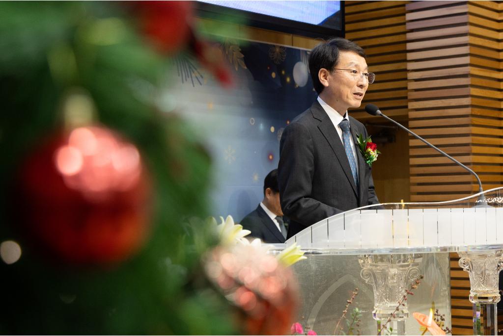 26일 오전 김성중 행정1부지사가 부천 서문교회에서 열린 경기도기독교총연합회 대표총회장 이, 취임식에서 축사를 하고 있다.